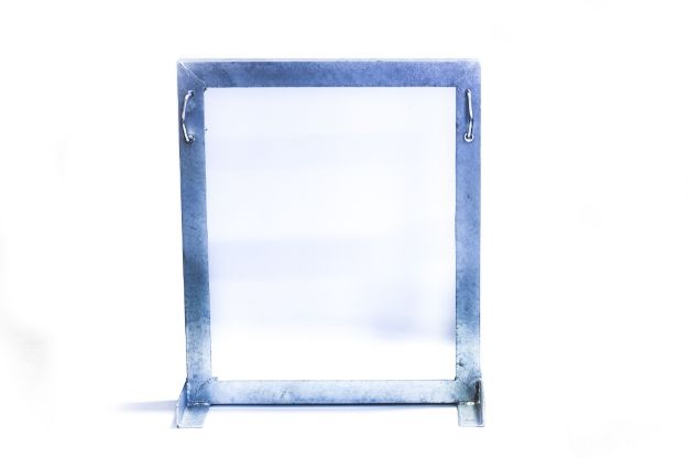 Square Wall Mount Brackets, 550mm Offset, 32-60mm, Two Clamp, Galvanised