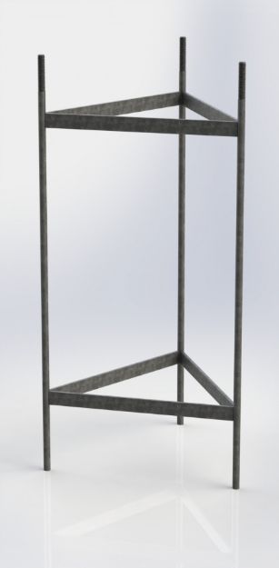 Lattice Mast Casting Cage. Only connects to Y-Base Assembly