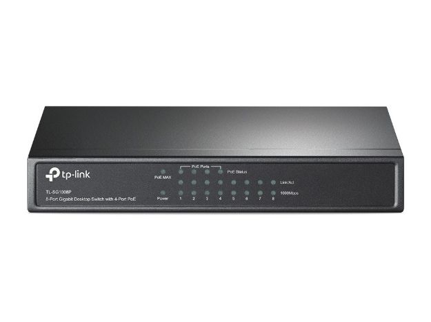 TP-Link 8-Port Gigabit 4 PoE+ Desktop Switch | TL-SG1008P