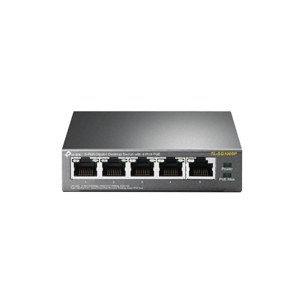 TP-Link 5-Port Gigabit Desktop Switch with 4-Port PoE+ | TL-SG1005P