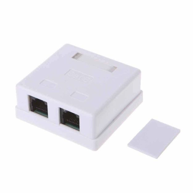 Acconet CAT6 Dual RJ45 Wall Box | CAT6-BOX-2