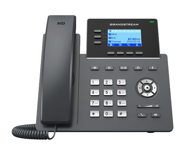 Grandstream 3-Line Gigabit Carrier Desk Phone PoE support | GRP2603P