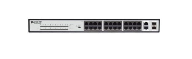 BDCOM 24-Port 10/100 370W POE switch, 24 POE ports, 2 x 1000Mbps Combo ports