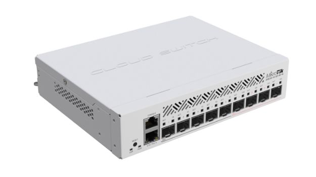 MikroTik CRS310-1G-5S-4S+IN, 4 x 10G SFP+ Ports, 5 x 1G SFP Ports, 1 x 1G Ethernet Port