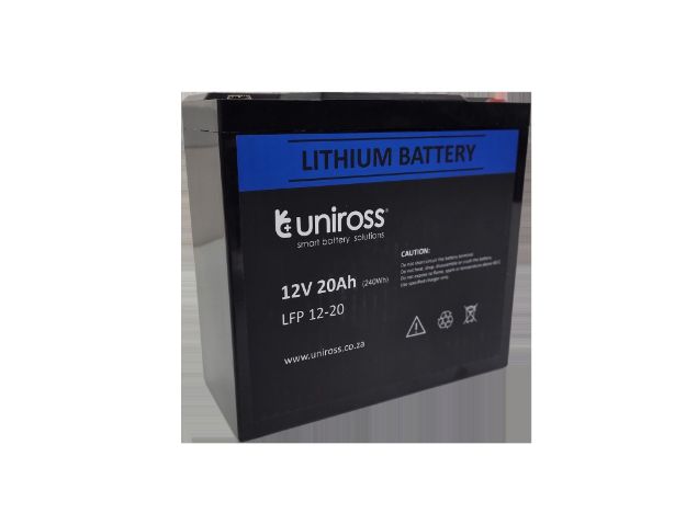 Uniross 12.8V 20Ah (256Wh) LiFEPO4 battery | UR-BAT-LiFePO4-12-20