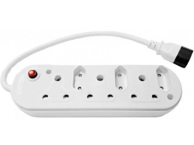 Acconet 6 Way Multiplug with 3x 16A SA and 3x 5A 2 Pin Sockets | AC-MPLUG-IEC-6