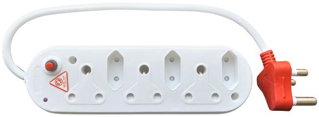Acconet 6-Way Multiplug with 3x 16A SA and 3x 5A 2 Pin Sockets | AC-MPLUG-SURGE-6