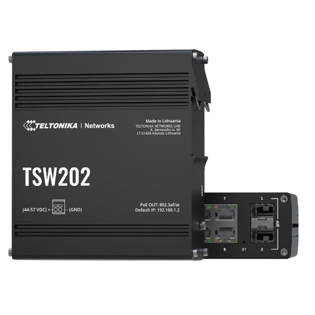 Teltonika 8-Port Industrial Managed PoE+ Switch | TSW202